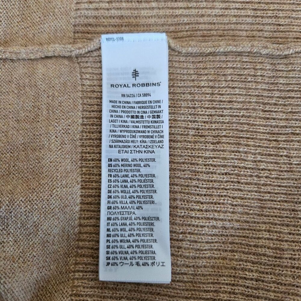 Royal Robbins Women's Wool Blend Camel Brown Textured Knit Sweater Small - Picture 15 of 16